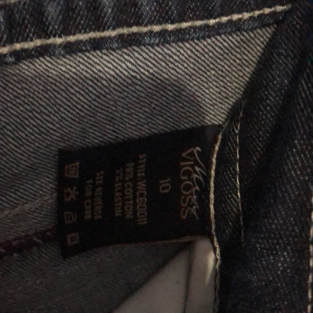 NWOT Miss Vigoss Crop jeans dark denim size 10 - Picture 4 of 8